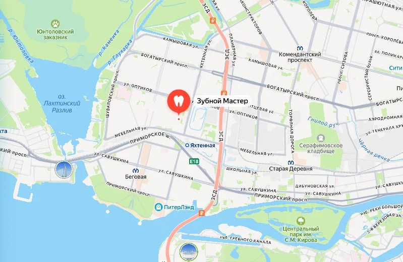 Санкт-Петербург, ул. Мебельная, 19, корп. 2 — статичный фрагмент карты